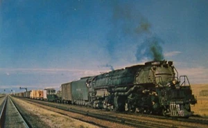 Vintage 1958 RPPC Postcard Union Pacific 4017 near Cheyenne WY Train - Picture 1 of 2