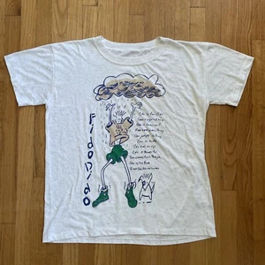 VINTAGE Fido Dido Gray T-Shirt Single Stitch Large - Picture 1 of 7