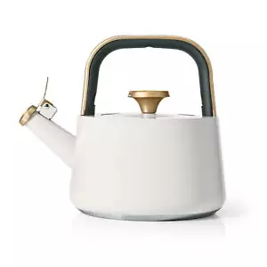 1.8L Ceramic Non-Stick Stovetop Tea Kettle, White Frosting, - Picture 1 of 10