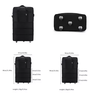 Maleta plegable con ruedas rodante plegable de 3 capas de EE. UU. - Imagen 1 de 9