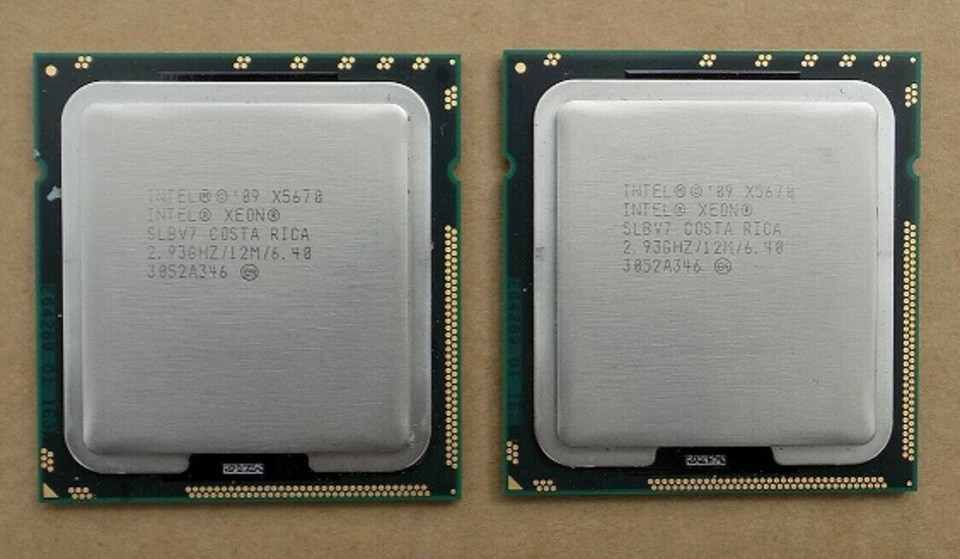 *MATCHED PAIR* INTEL XEON X5670 Six Core 2.933GHz LGA1366 CPU Processor SLBV7 - Image 1 of 1