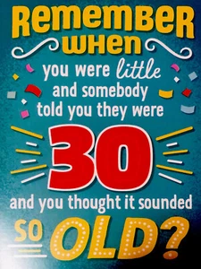 Happy Birthday 30 Years Old Funny 30th 5”x7” Hallmark Greeting Card - Picture 1 of 5