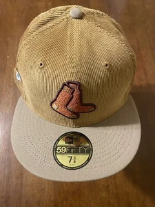 NEW Red Sox New Era 59Fifty Cord Dream Fenway Park Patch 7 3/8 Hat MLB Club Pin - Picture 1 of 15