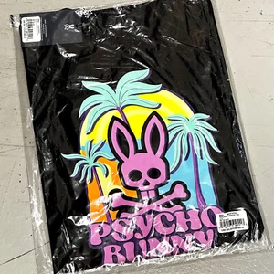 *NEW* Men Psycho Bunny Redland Graphic Tee BLACK (B6U613C200 001), Sz SM - 2XL - Picture 1 of 6