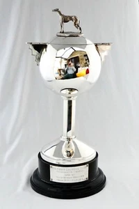 Sterling Silver Art Deco Hare Coursing Trophy. Mid Essex Coursing Club 1956-57. - Picture 1 of 13