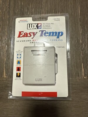 Lux Products Easy Temp T401143 Mechanical Heating and Cooling Thermostat Nib Vtg - Image 1 of 4