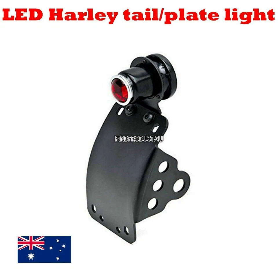 Luz trasera LED curva de 1" eje matrícula Honda VF Magna Stateline 500 700 750 Foto 1 de 4