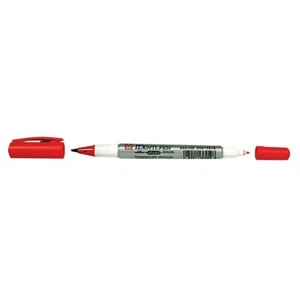 Sakura Identi-pen Permanent Ink, Red Dual Point Pen Box of 12 New - Picture 1 of 3