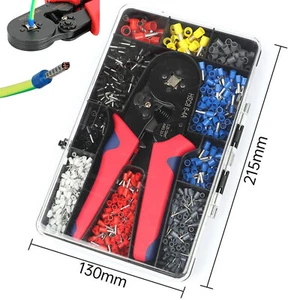 Crimpzange 0,25-1,0mm² +1200 teilig Set Aderendhülsen Quetsch Presszange Zange - Bild 1 von 9