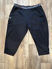 Under Armour Womens Xl Tall Pants Leggings Black Heat Gear Active Loose Fit