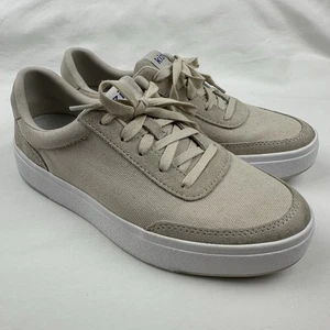 Tenis Kizik Praga con cordones unisex de lona beige hueso para hombre’s 6/mujer’s 7,5 usados en excelente estado - Imagen 1 de 9