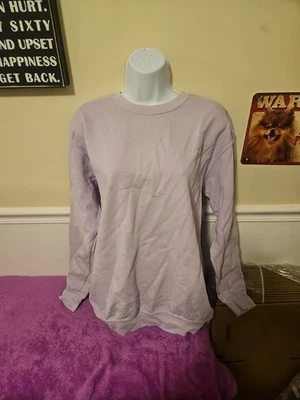 Sudadera Confort Colores Talla Mediana Unisex Lila Púrpura Cuello Redondo  Foto 1 de 4