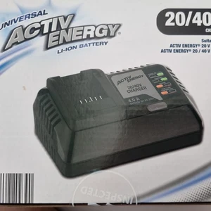 CARGADOR RÁPIDO DE BATERÍA ACTIV ENERGY PARA BATERÍAS DE IONES DE LITIO DE 20/40V FERREX - Imagen 1 de 2