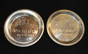 2 PIES by FASANO PO 7-8760 METAL 9” PIE TIN PANS EMBOSSED, ONE IS PERFORATIONS. - Picture 1 of 4