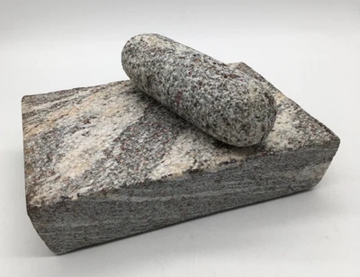 Stone Ammikallu Hand Grinder Brown Tones for Herbs & Spices (AH116L) - Image 1 of 4