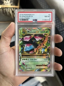 2016 POKEMON XY EVOLUTIONS #2 M VENUSAUR EX PSA 8 - Picture 1 of 2