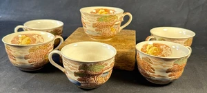 Six Vintage Nasco Mountain Wood-land Tea Cups - Picture 1 of 6