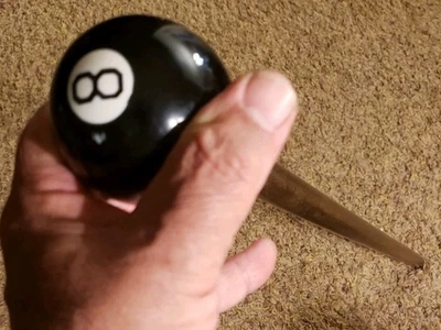 Bastón de colección 8 bolas mango piscina escondido encendedor de cigarros bastón raro LQQK 37" Foto 1 de 4