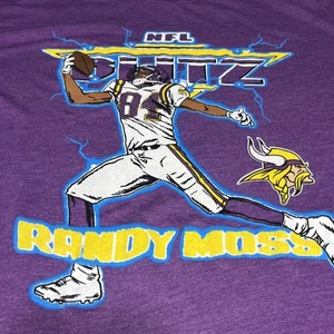 Homage NFL Blitz Randy Moss Minnesota Vikings T-Shirt Men’s Medium Purple - Picture 1 of 8