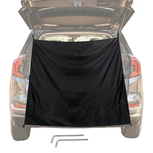 Camper Van Rear Door Shower Privacy Curtain System Adjustable With Magnetic Hook - Picture 1 of 12
