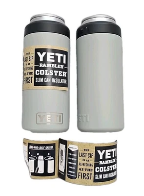 2 YETI Rambler 12 oz. Colster Slim Can Insulator For Hard Seltzers Granite Gray - Image 1 of 4
