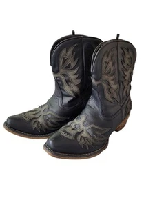 Roper Women's Amelia Eagle Overlay Western Boot Snip Toe 09-021-1567-2113 SZ 8 - Picture 1 of 10