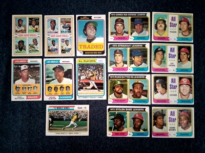 1974 Topps Aaron Ryan Jackson Rose Brock Stargell Murcer lote de béisbol 15 bonito Foto 1 de 4