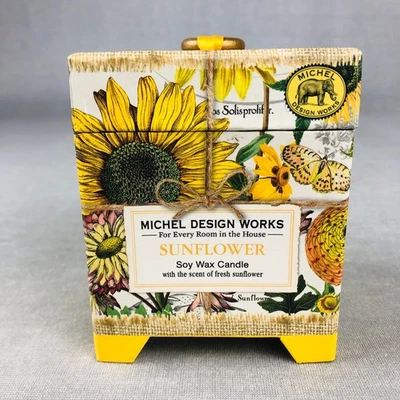 Vela de cera de soja Michel Design Works frasco aroma de girassol na caixa de presente 40 horas 6,5 oz - Imagem 1 de 4