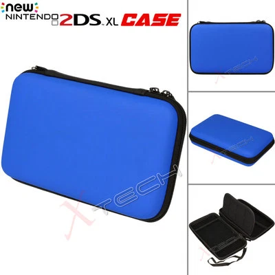 Hard Protective Carry Storage Case Cover With Zip Nintendo 2DS XL + Games - Blue - Image 1 of 4