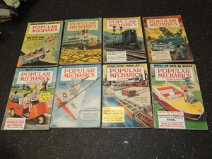 Lot 8 Vintage Popular Mechanics Magazine 1950s - Picture 1 of 6