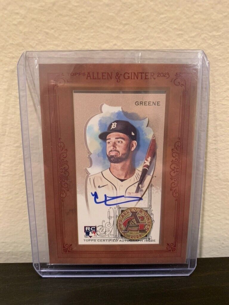 RILEY GREENE 2023 Topps Allen & Ginter Framed Mini Auto RC Tigers Rookie