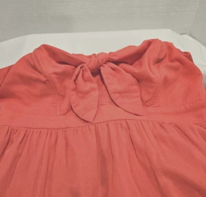 NWT Universal Thread Strapless Maxi Dress Size S Coral Glee Pullover w/Smocking - Picture 1 of 8