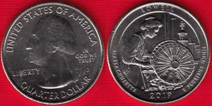 USA Quarter (1/4 dollar) 2019 D or P mint "Lowell, Massachusetts" UNC - Picture 1 of 1