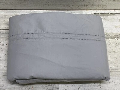 Sferra Finna Queen Duvet Cover Extra Long Staple Cotton 88x92” Flint Grey - Image 1 of 4