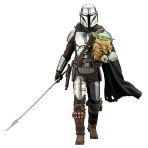 Figurine Mandalorian & Grogu with Beskar Staff-ARTFX 1/10-Star Wars-Kotobukiya - Imagen 1 de 7