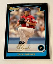 2003  BOWMAN DRAFT PICKS & PROSPECTS #BDP134 ZACK GREINKE GOLD Signature ROYALS
