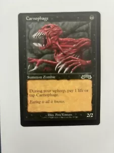 MTG MISPRINT ERROR MISCUT EXODUS CARNOPHAGE OFF CENTER CREATURE BLACK COMMON - Picture 1 of 6