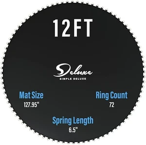 ALFOMBRA CAMA ELÁSTICA DE LUJO SIMPLE REDONDA 12 PIES - Imagen 1 de 3