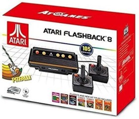 NEW Atari Flashback 8 Black Console 105 Games AC Power Adapter Plug & Play
