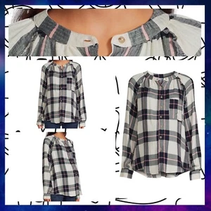XLarge Time and Tru Blue Women's Maternity Button Front Shirt with Long Sleeves - Picture 1 of 8