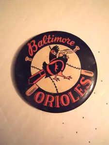 1950's Baltimore Orioles Button Pin Baseball Vtg Sports Maryland Pinback - Picture 1 of 2