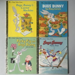 Bugs Bunny Little Golden Books | Porky Pig Magic | Party Pest | Lot of 4 1970s - Picture 1 of 4