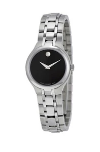 Brand New Movado Women’s Collection Black Dial Stainless Steel Watch 0606368 - Picture 1 of 4