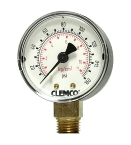 Clemco 2'' Pressure Gage 0-160 PSI  - Picture 1 of 1