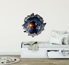 Hole in the Wall ASTRONAUT IN SPACE #1 3D Wall Decal Vinyl Wall Sticker Graphic