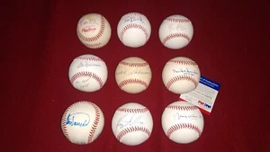 RACHEL ROBINSON HOF DUKE SNIDER PSA/DNA NEWCOMBE TOM LASORDA SIGNED BASEBALL LOT - Picture 1 of 8