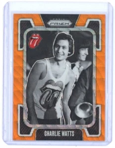 2025 CHARLIE WATTS PANINI PRIZM THE ROLLING STONES #4 ORANGE WAVE #ED 254/259!! - Picture 1 of 1
