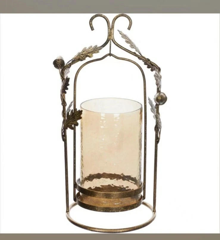 Handcrafted in India Gold Tone Ornate Candle Holder 40x20cm New - Image 1 of 1