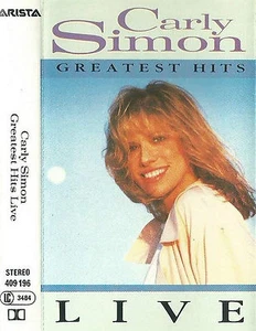 Carly Simon Greatest Hits Live CASSETTE ALBUM Pop Blues Rock Soft Rock Soul - Picture 1 of 9