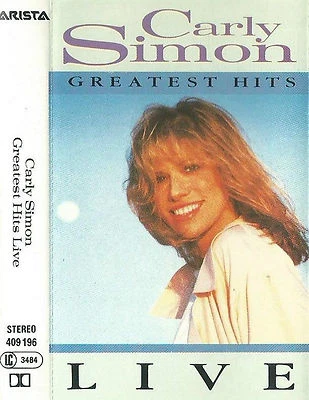 Carly Simon ‎Greatest Hits Live CASSETTE ALBUM Pop  Blues Rock Soft Rock  Soul - Image 1 of 4